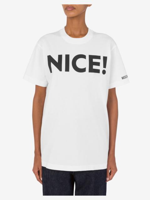 Moschino ORGANIC JERSEY T-SHIRT 'NICE!'