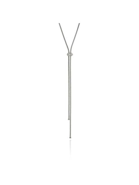JOHN HARDY Icon Stud Lariat Necklace, Sterling Silver, Diamonds, 1.8MM