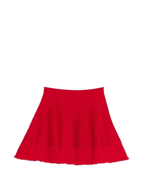 maje pleated knitted mini skirt