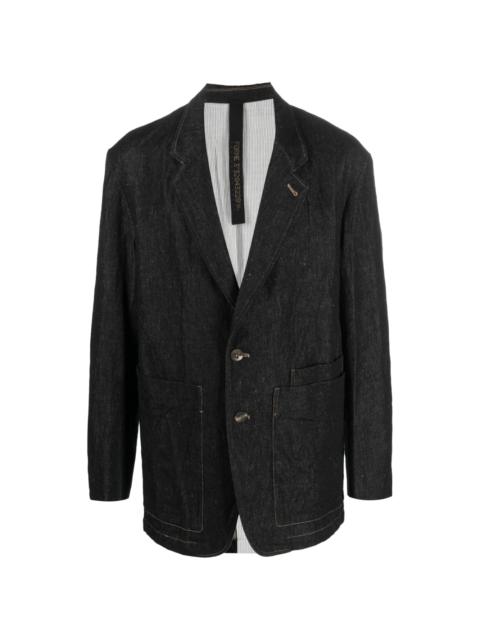 Forme D'Expression patch-pockets denim blazer