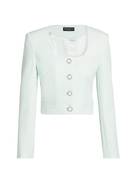GENERATION LOVE Women's Jina Stretch-Crepe Crop Blazer - Seafoam