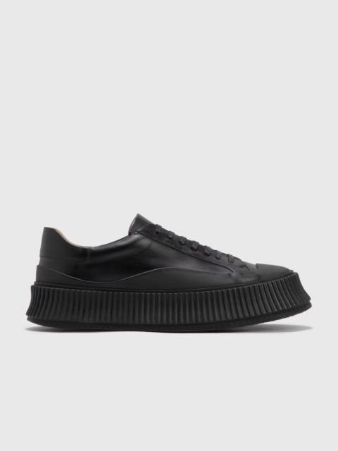 Jil Sander PADDED LOW-TOP LEATHER SNEAKER