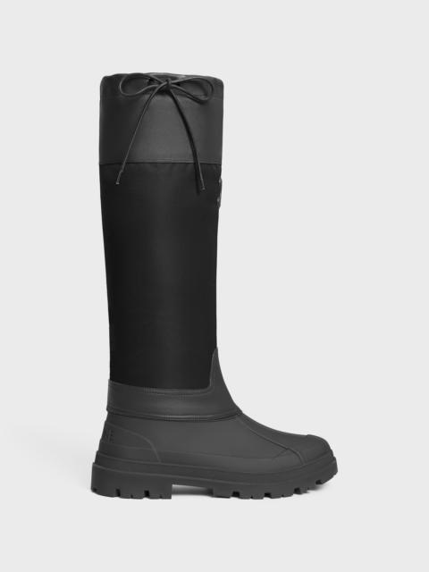 CELINE celine riley HIGH BOOT IN Nylon and Calfskin