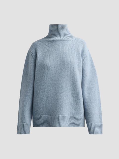 TOTEME Women's Oversized Rib-Knit Wool Sweater - Vintage Blue