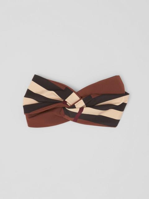 Burberry Chevron Check Stretch Jersey Headband