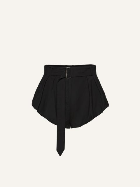 MAGDA BUTRYM Flared cotton shorts in black