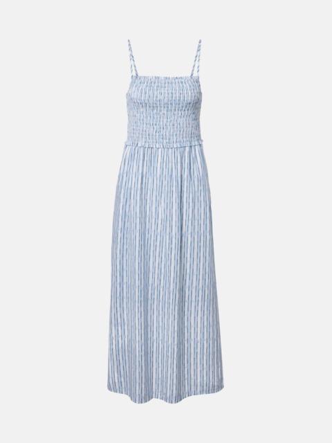 velvet Senara striped cotton-blend maxi dress