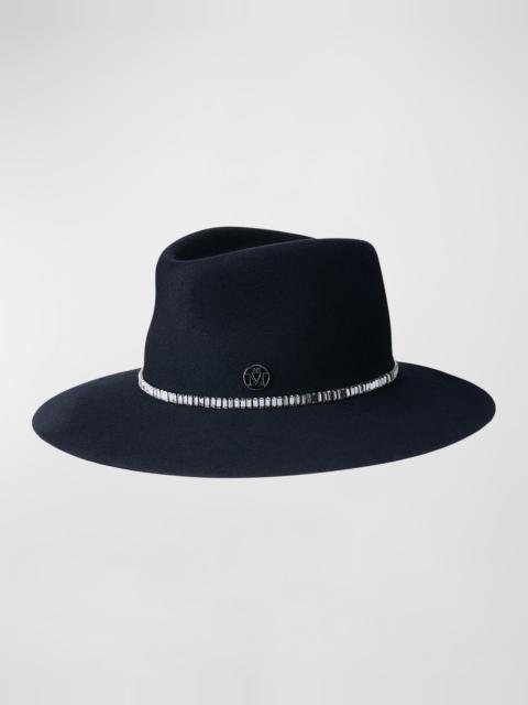 MAISON MICHEL Charles Strass Felt Fedora Hat