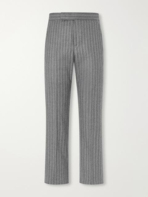 TOM FORD Straight-Leg Pinstripe Wool-Flannel Trousers