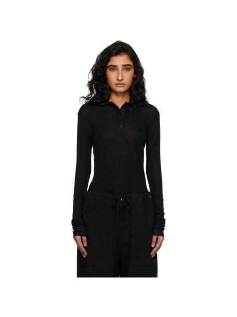 entire studios Black LS Polo