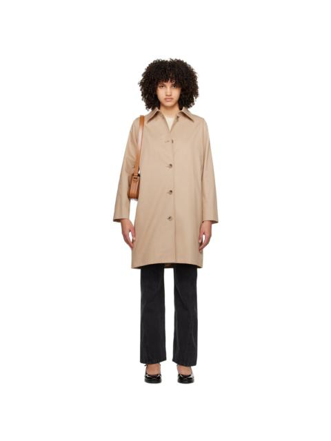A.P.C. Beige Button Trench Coat