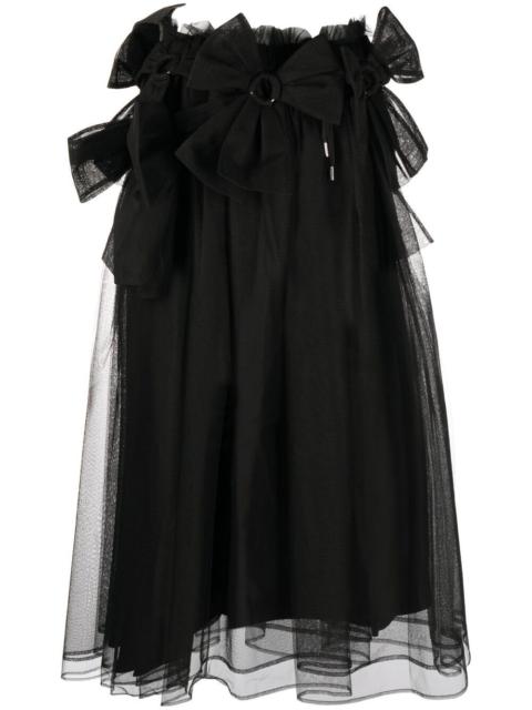 Noir Kei Ninomiya bow-embellished tulle skirt