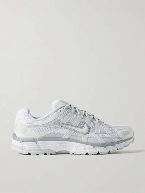 Nike P-6000 rubber-trimmed felt, leather and mesh sneakers