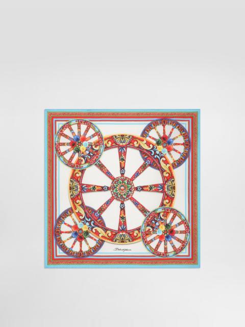 Dolce & Gabbana 50x50 carretto-print silk twill scarf