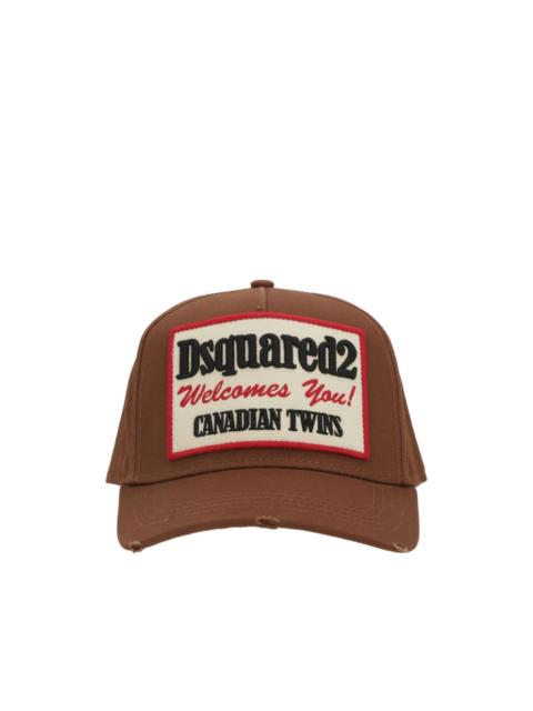 DSQUARED2 logo-patch cap hat
