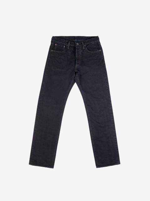 IH-634S-142od 14oz Selvedge Denim Straight Cut Jeans - Indigo Overdyed Black