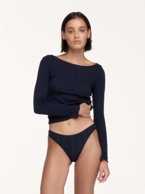 Cou Cou The High Rise: Navy Pointelle
