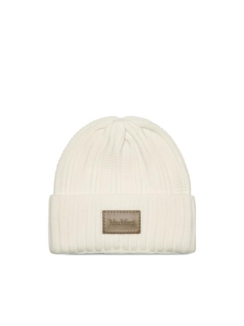 Max Mara ribbed patch beanie