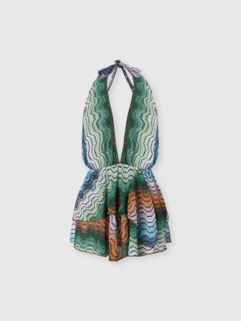 Missoni Short cover-up with greek motif and open back