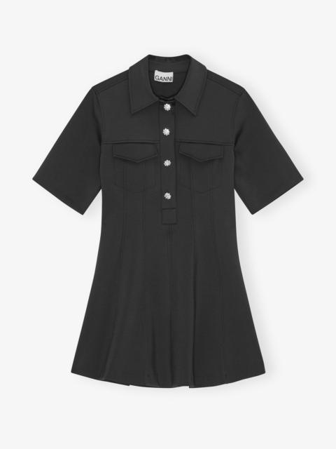 GANNI DRESS IN BLACK NEOPRENE
