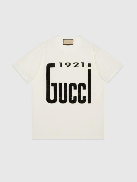 GUCCI Crystal '1921 Gucci' cotton T-shirt
