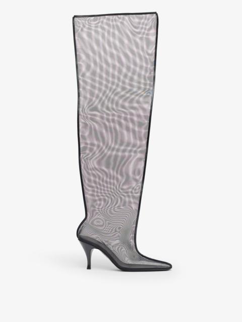 herbert levine Drawing a Blank 85 black mesh boots