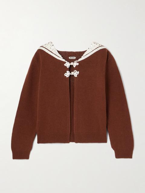 BODE Astoria Sequin-embellished Wool And Cashmere-blend Cardigan