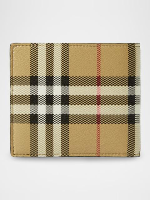 Men's Vintage Check Bifold Wallet