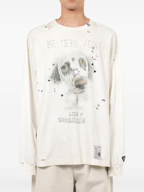 Maison MIHARAYASUHIRO dog-print long-sleeve T-shirt