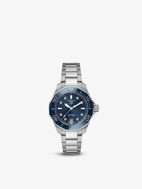TAG Heuer WBP231B.BA0618 Aquaracer stainless-steel and 0.078ct round-cut diamond automatic watch