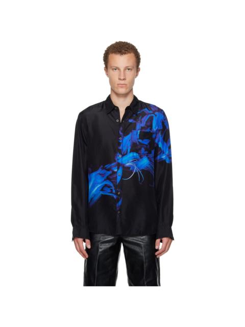 Dries Van Noten Black Silk Shirt