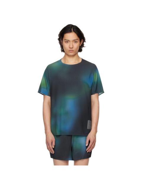 Y-3 Green Allover Print Running Short Sleeve T-shirt