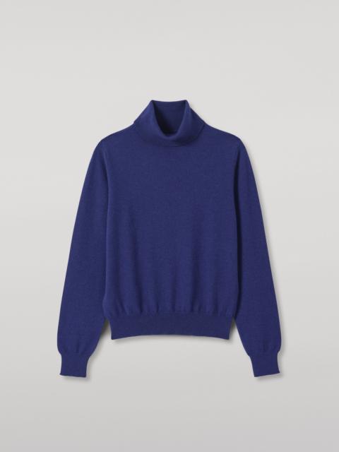 Johnstons of Elgin Iris Classic Blue Roll Neck Cashmere Jumper