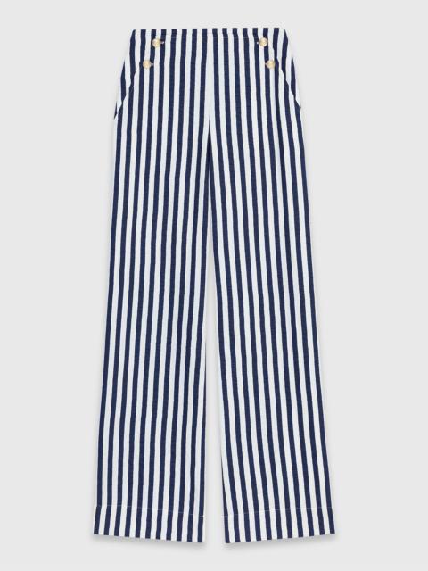 maje Linen blend sailor trousers
