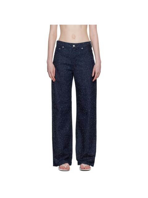 JACQUEMUS Navy 'The wide de-Nîmes' Jeans