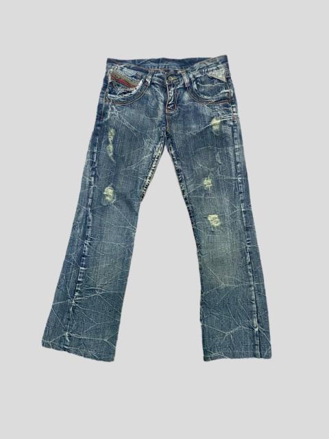 Other brands Japanese Brand × Vintage - VINTAGE SEMANTIC DESIGN DISTRESSED DENIM LOW RISE DENIM