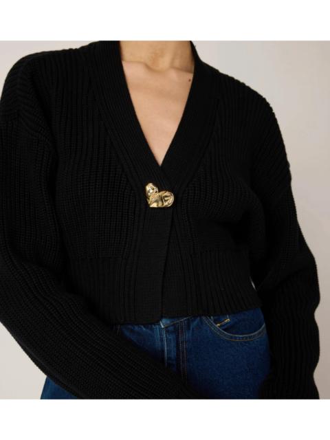 Cleobella HEART SWEATER CARDIGAN | BLACK