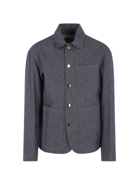 META CAMPANIA COLLECTIVE Julian contrast-stitched denim jacket