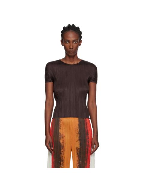 Pleats Please Issey Miyake Brown Monthly Colors July T-shirt