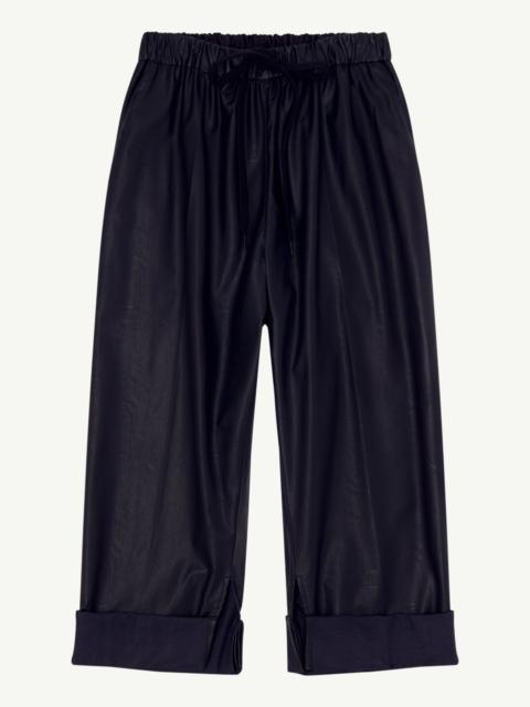 MM6 Maison Margiela Faux leather cropped trousers