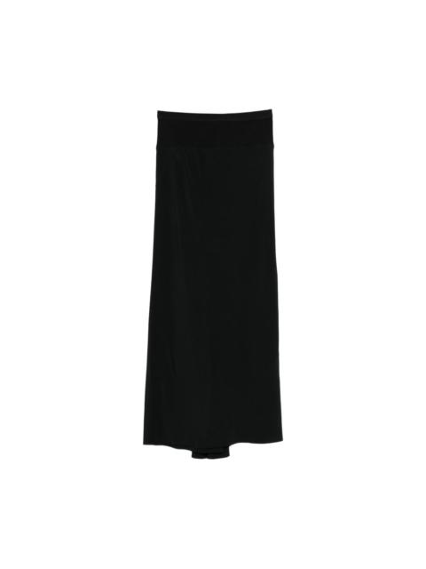 Cotton blend midi skirt