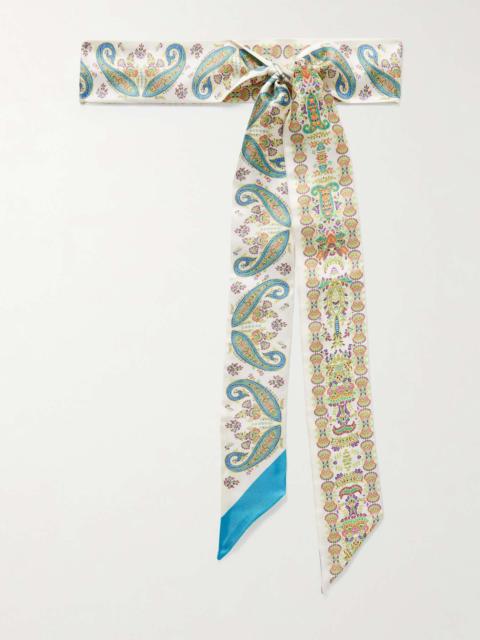 Etro Printed silk-twill scarf