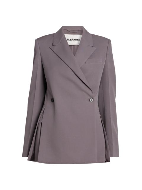 Jil Sander Women's Wool Double-Breasted Jacket - Red Lotus