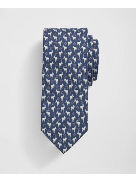 Brooks Brothers Donkey Motif Silk Tie