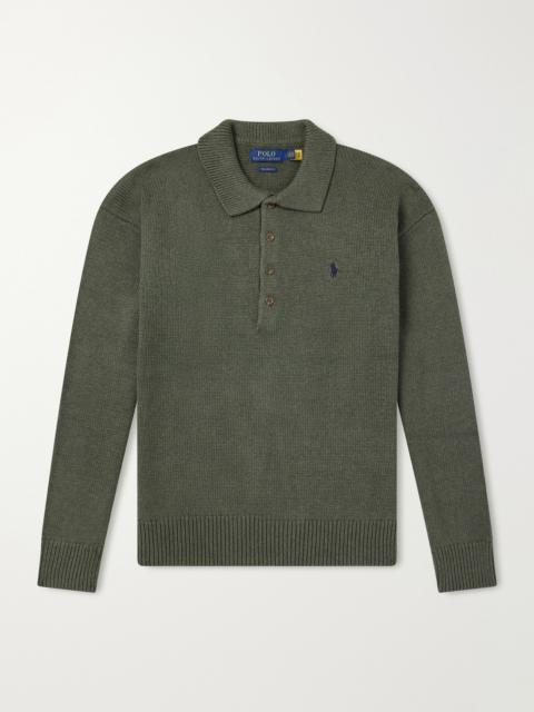 Polo Ralph Lauren Logo-Embroidered Knitted Cotton Polo Shirt