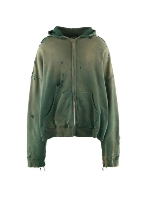 distressed hoodie