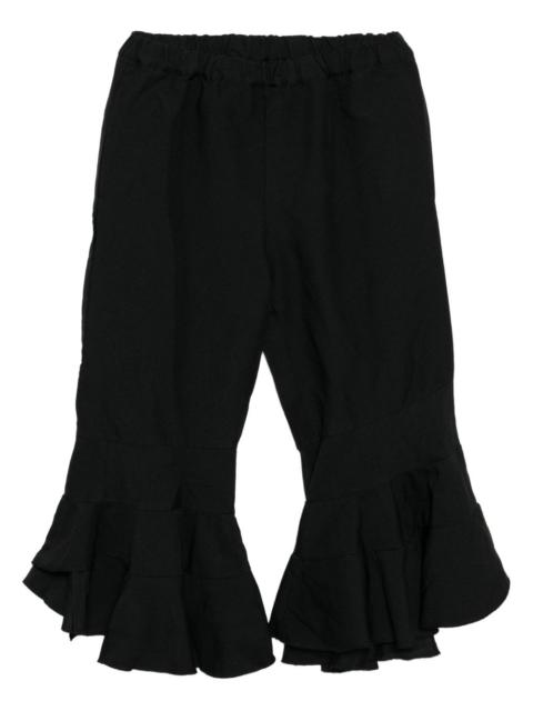 Comme des Garçons Comme des Garçons tiered-hem flared trousers