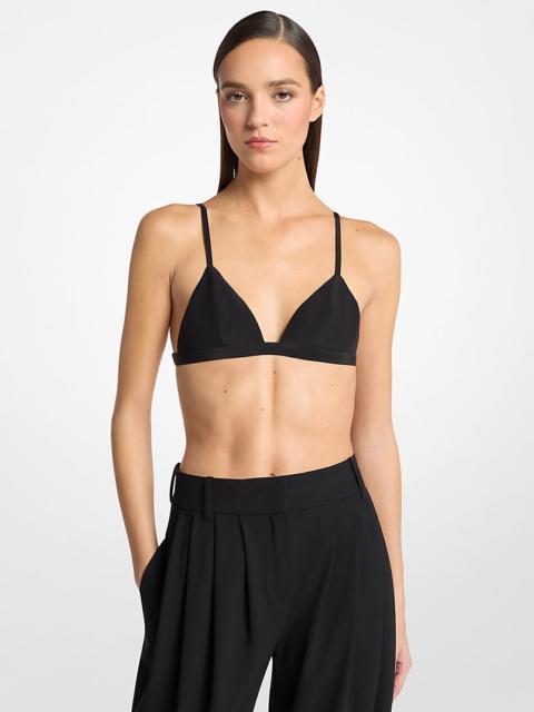 MICHAEL KORS COLLECTION Silk Crepe De Chine Bra Top