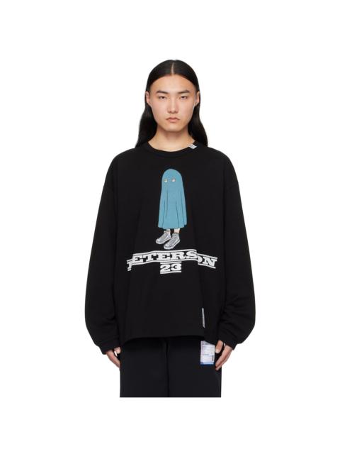 Maison MIHARAYASUHIRO Black 'Peterson 23' Printed Long Sleeve T-shirt