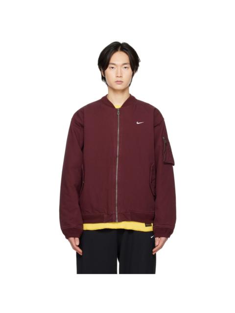 Nike Burgundy Flight Bomber Jacket